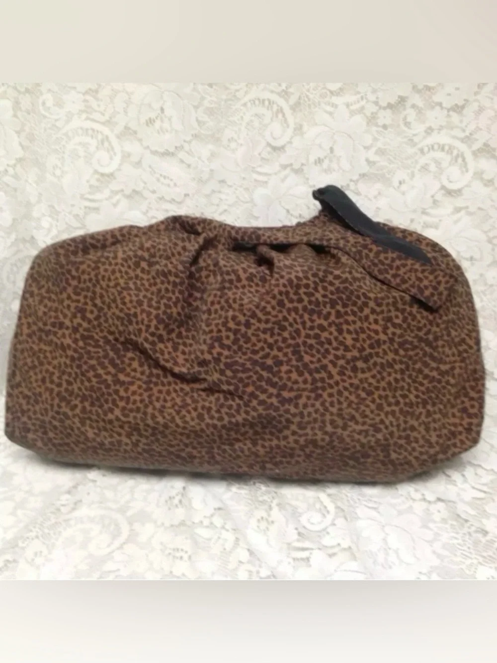 Bottega Veneta Reversible Black and Animal Print Tote Bag 20in x 14in x 6in (kft